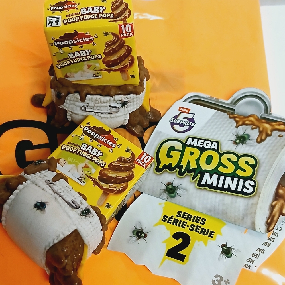 Zuru Mega Gross Minis Series 2 Baby Poop Fudge Pops (2)